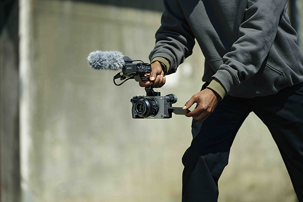 Camera person using the Sony FX2 camera