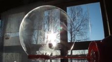 a freezing soap bubble