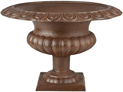 Esschert Design Xh70 Cast Iron French Urn Planter, Large, Antique Brown