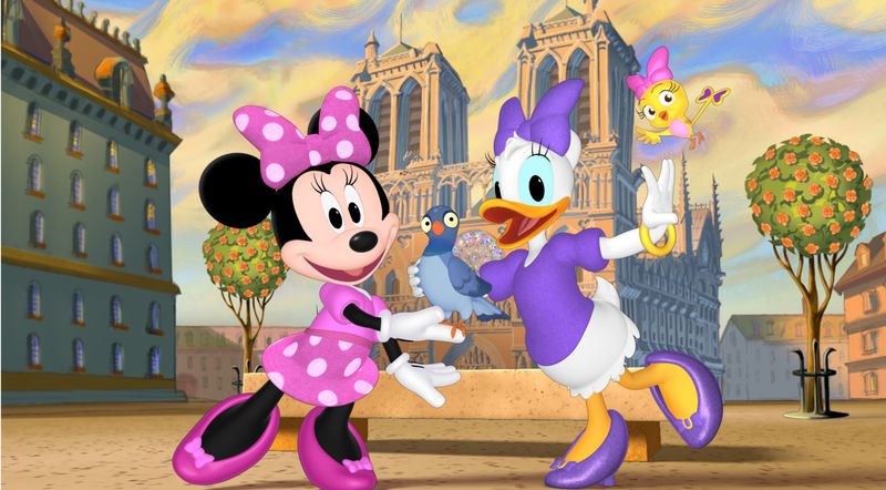 Minnie Mouse and Daisy Duck