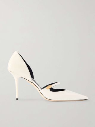 Carolyn 90 Embellished Leather Point-Toe Pumps