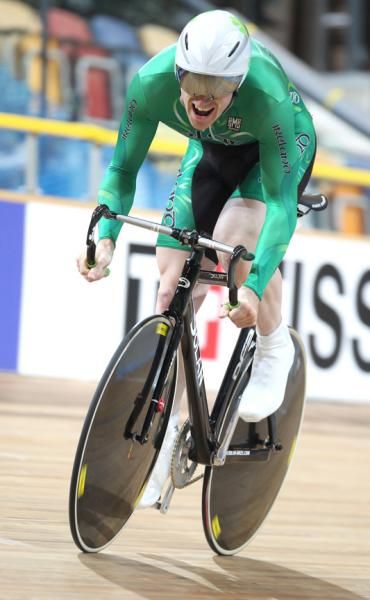Ireland&sup1;s Martin Irvine in round one of the Omnium.