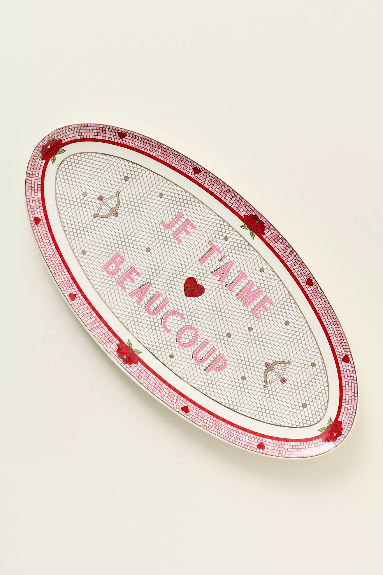 The Bistro Tile Stoneware Platter: Valentine's Day Edition
