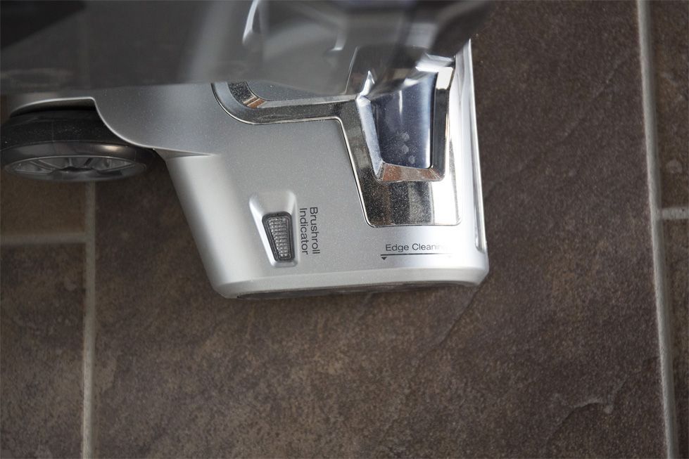 You can turn the brushroll on or off, depending on the type of flooring you are cleaning.