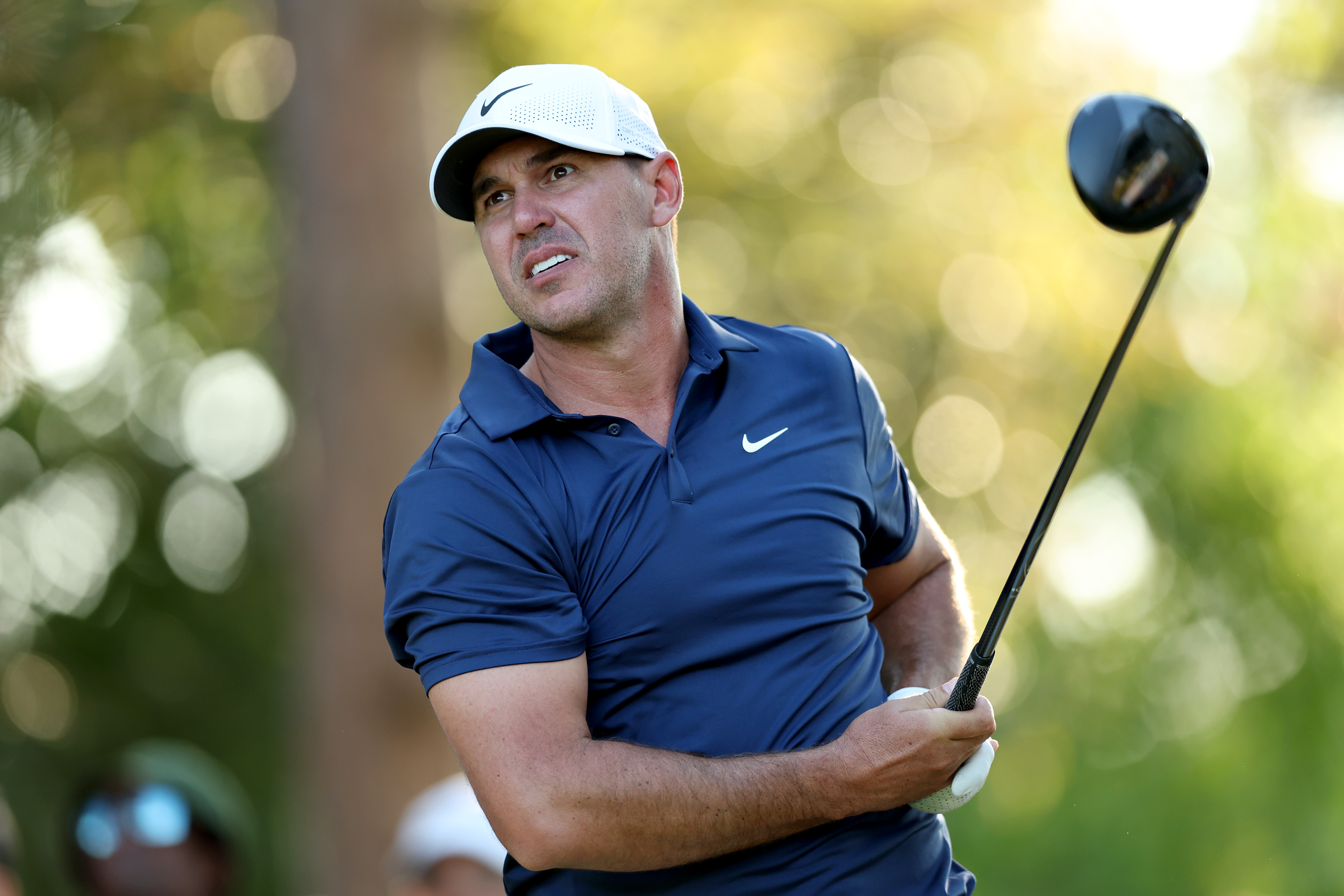 Brooks Koepka hits a driver off the tee