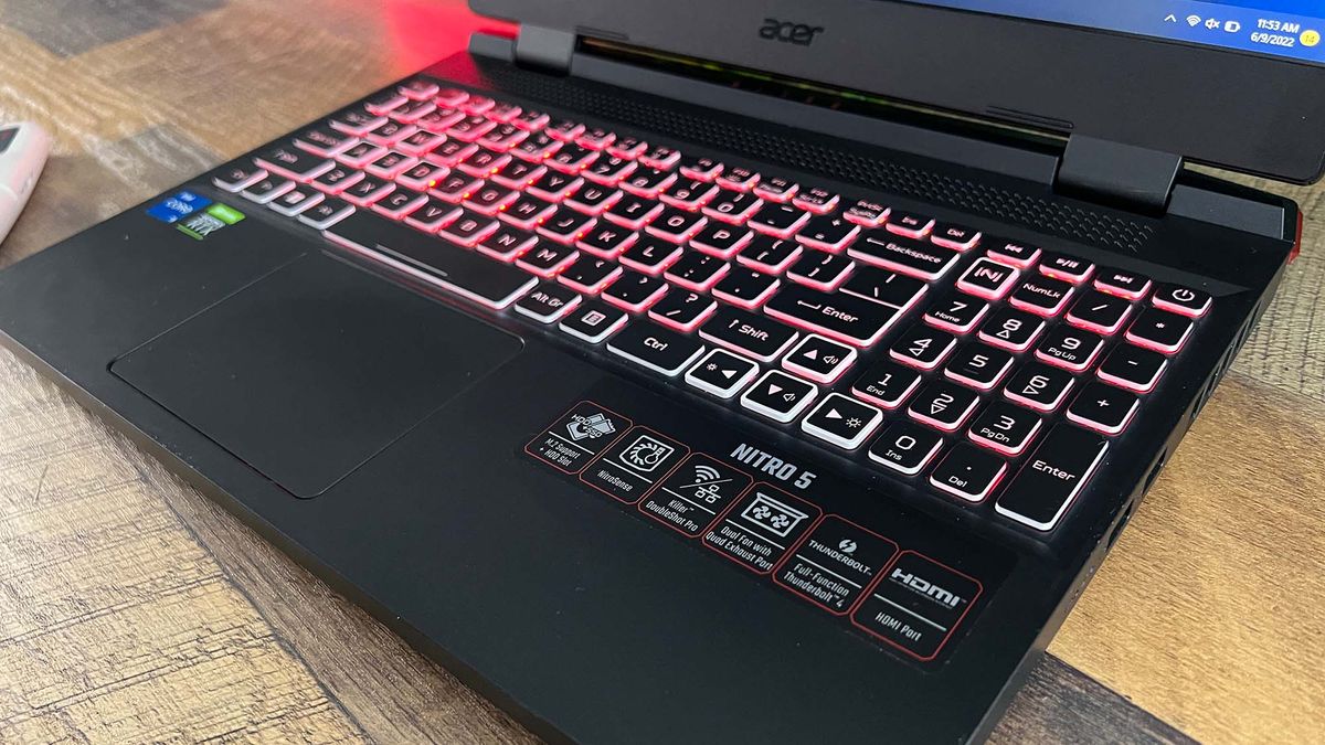 An Acer Nitro 5 sitting on a desk