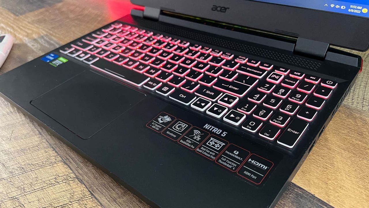 An Acer Nitro 5 sitting on a desk