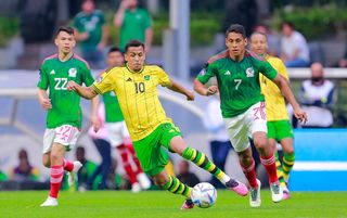 Ravel Morrison dribbling with the ball against Mexico