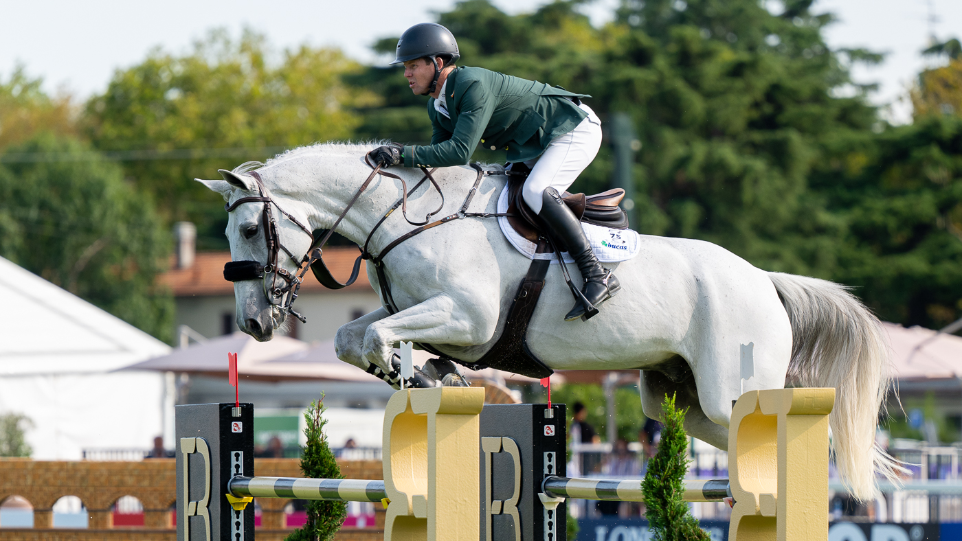 Shane Sweetnam and James Kann Cruz in action for Ireland at the European Championships in Milan, Italy