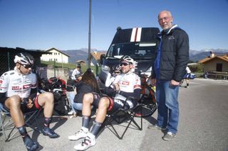 Roberto Damiani with his Tyrol Cycling team.