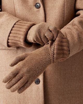 jcrew Cashmere Gloves With Lurex® Metallic Threads