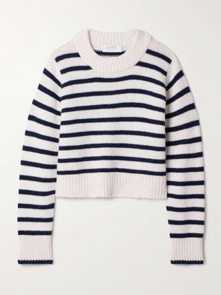 Marin Oversized Cropped Striped Wool and Cashmere-Blend Sweater