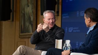 Former CEO & Chairman of Google Eric Schmidt and Fareed Zakaria speak during a talk in New York City on April 3rd, 2024.