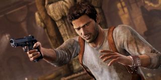 Nathan Drake in Uncharted video game