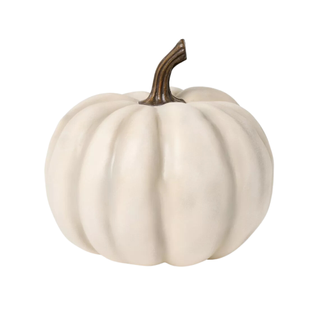 A small faux pumpkin in cream from Target