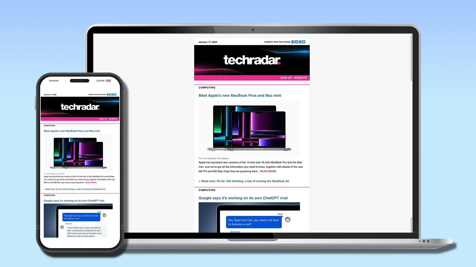 Sign up for the TechRadar newsletter | TechRadar