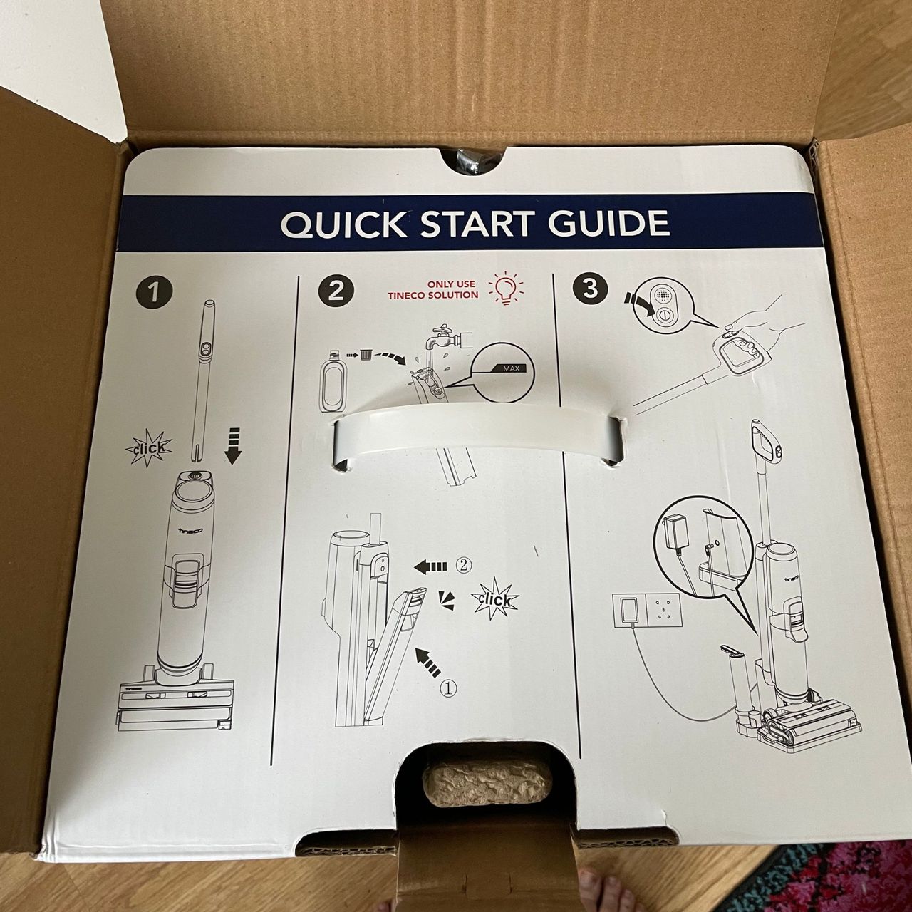 Quick start guide of the Tineco FLOOR ONE S5 Smart Mop