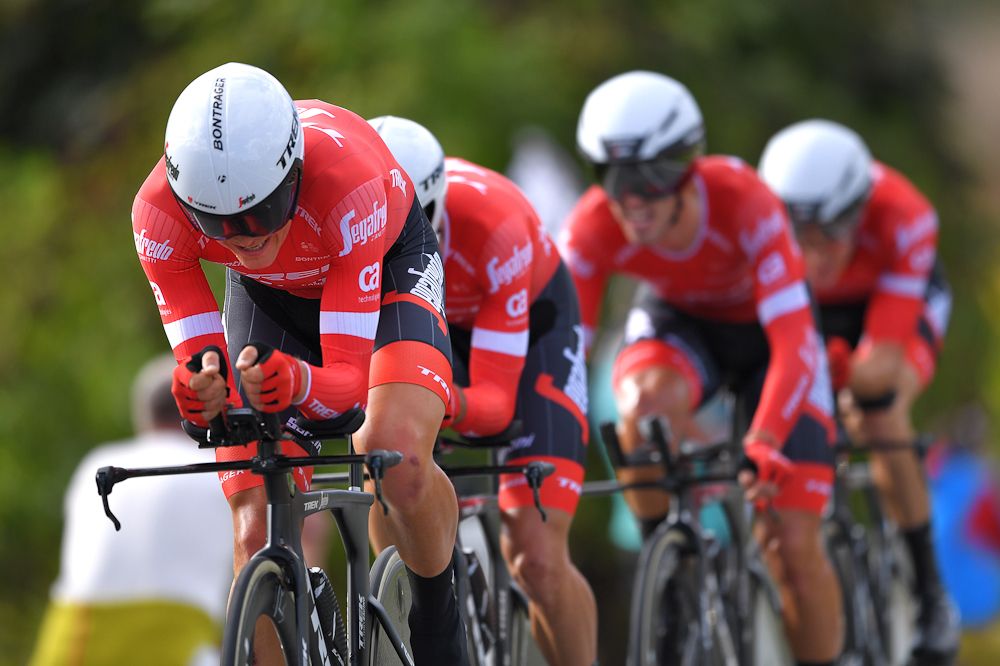 Trek-Segafredo were in the hotseat for a spell