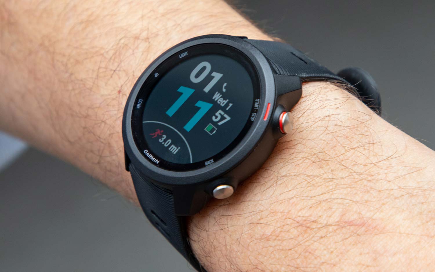 Black GPS Running Smartwatch with Music and Advanced Dynamics Garmin Forerunner 245 Music 