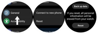 Factory resetting a Galaxy Watch 4 or 5