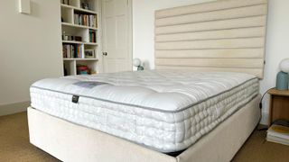 Button & Sprung Southdown mattress on a bed