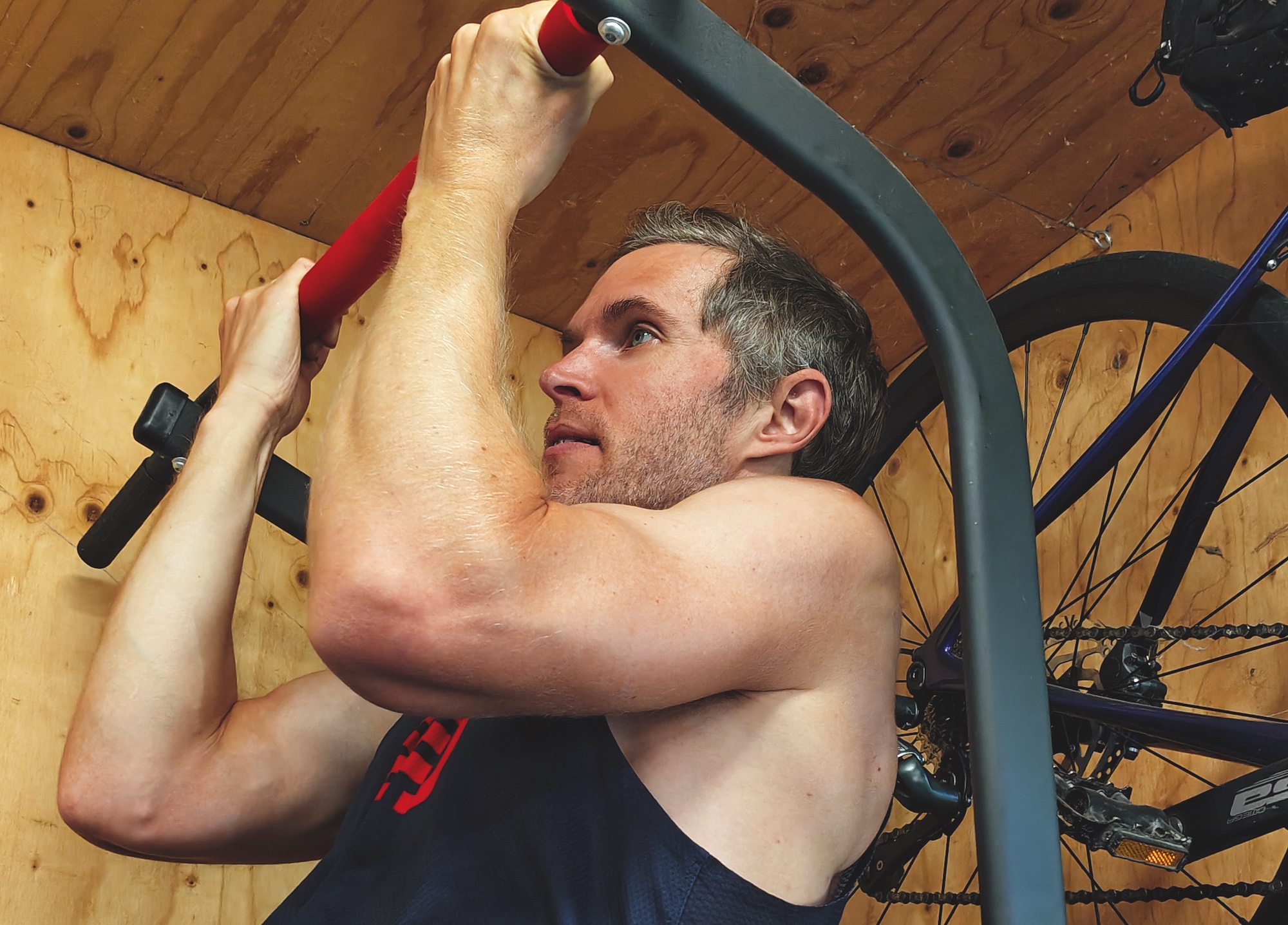 Man doing a pull-up