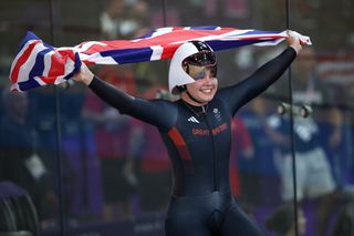 Sophie Capewell after team sprint paris Olympics