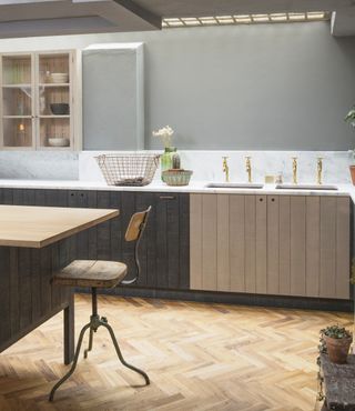 wooden industrial kitchen