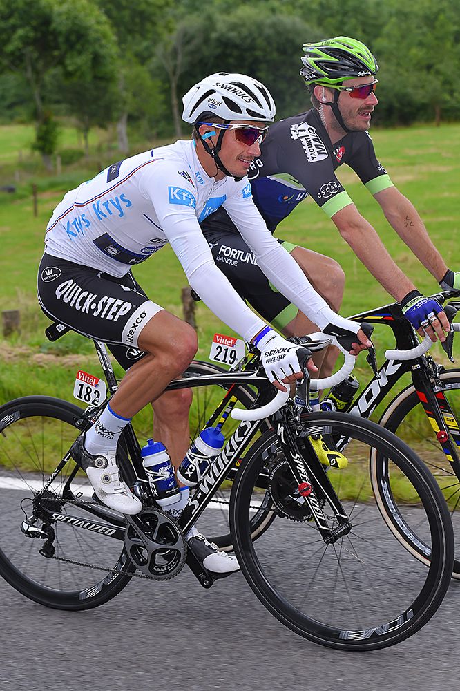 Julian Alaphilippe (Etixx-QuickStep) in the young rider's jersey at the Tour de France