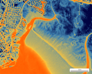 The thermal profile of an area around the main port in Darwin, Australia, taken by SatVu's HOTSAT-1 satellite.