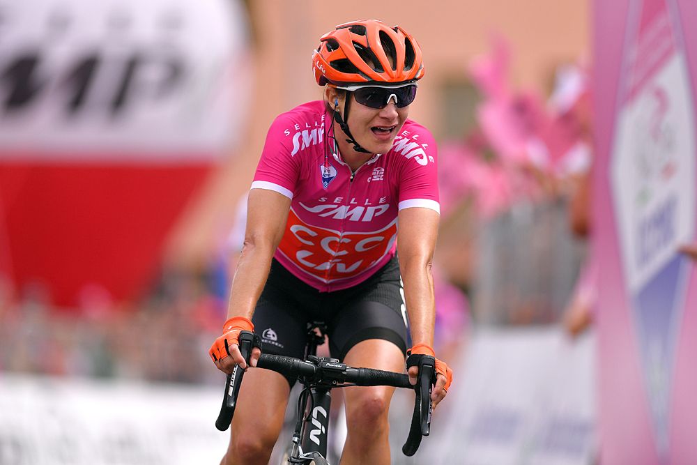 Marianne Vos (CCC-Liv) sprints to win stage 7 at the Giro Rosa