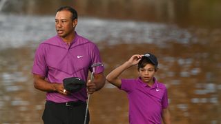 Tiger and Charlie Woods at the 2020 PNC Championship