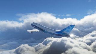 747 Flying through clouds