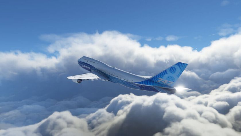 747 Flying through clouds