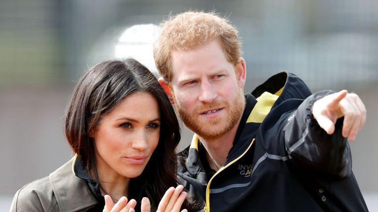 bath, united kingdom april 06 embargoed for publication in uk newspapers until 24 hours after create date and time meghan markle and prince harry attend the uk team trials for the invictus games sydney 2018 at the university of bath on april 6, 2018 in bath, england photo by max mumbyindigogetty images