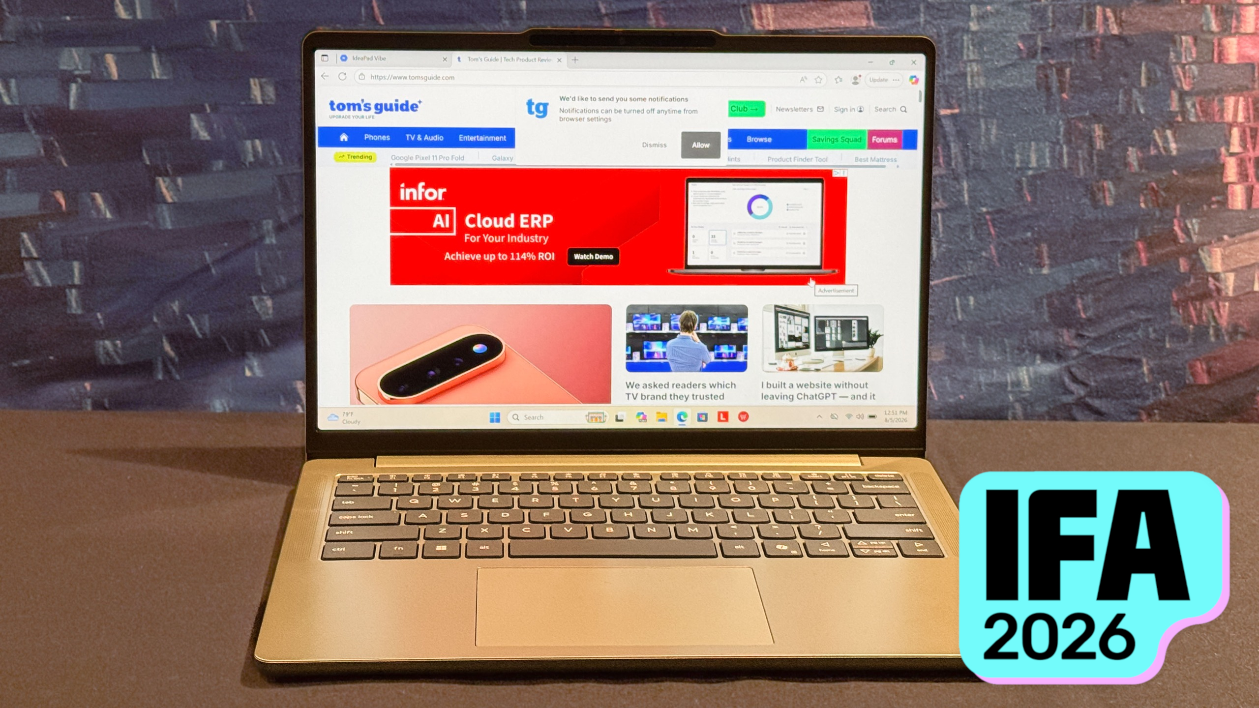 The Lenovo IdeaPad Vibe with an IFA 2026 badge