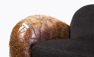 A detailed view of the Carapace armchair