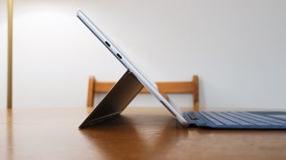 Microsoft Surface Pro 9 laptop tablet computer, sideways view