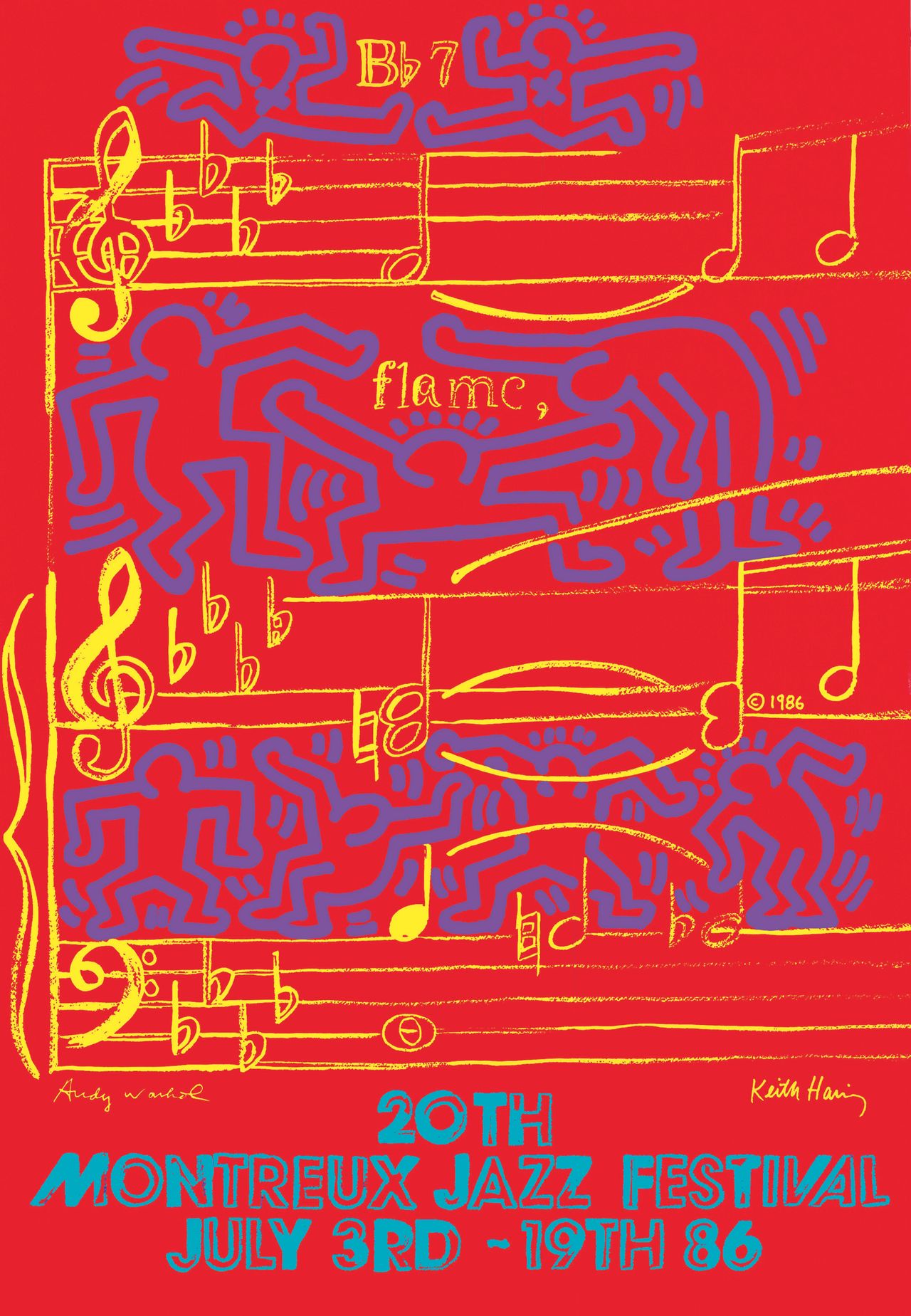 Fondation du Festival de Jazz de Montreux, 1986, artwork by Keith Haring and Andy Warhol