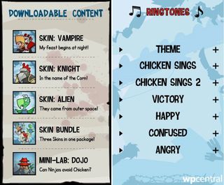 Chickens Can’t Fly DLC and Ringtones