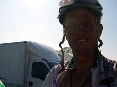 Post-race dirt face.