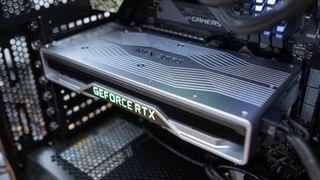 An RTX 2060 graphics card in a PC