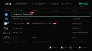 Frndly TV channel guide