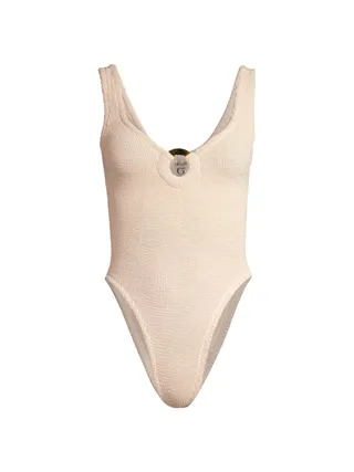 Hunza G, Celine Circle-Insert One-Piece Swimsuit