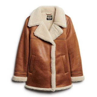 Superdry Faux Shearling Mid Jacket