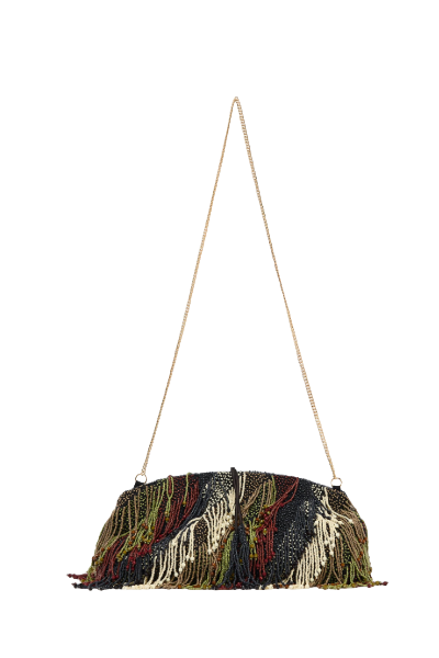 ZARA, Sequined Fringe Clutch