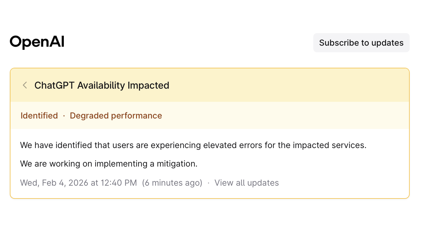 OpenAI issues an update