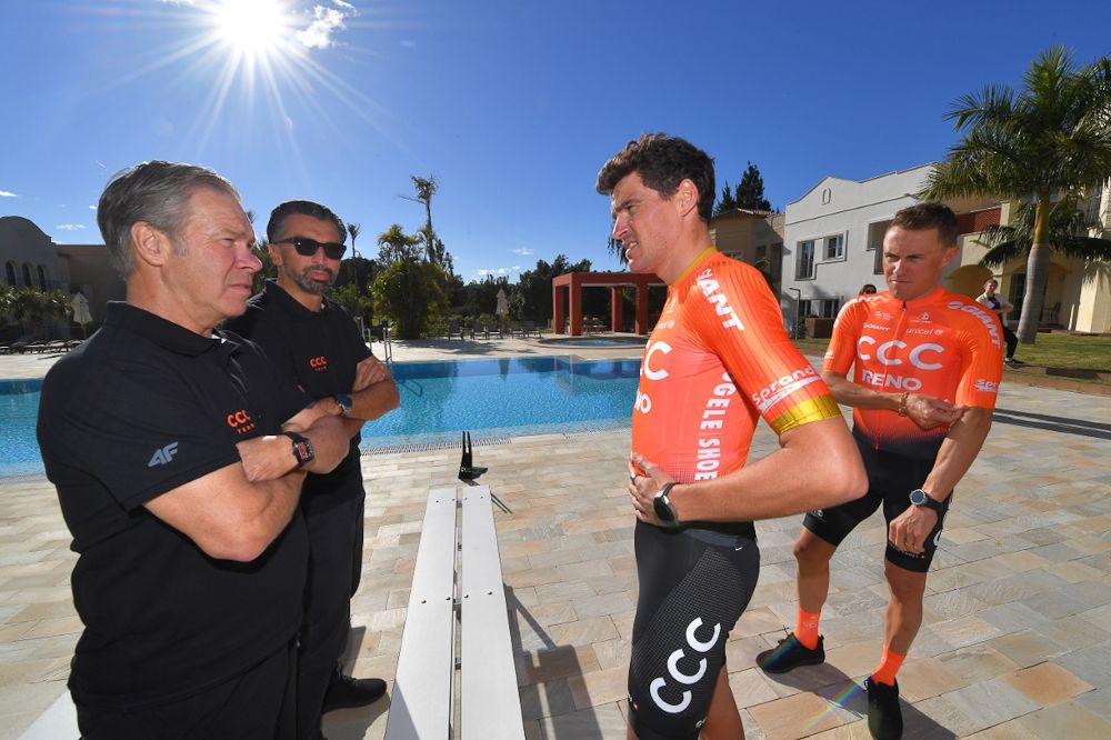 Jim Ochowicz, Fabio Baldato, Greg Van Avermaet and Serge Pauwels