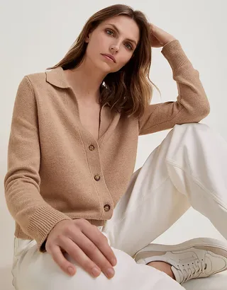 The White Company, Collared Cardigan With Cashmere