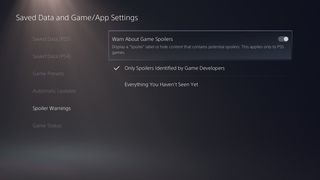 Ps5 Game Spoilers Auto Settings Copy